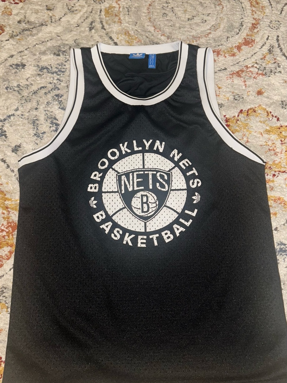 Adidas Brooklyn Nets Black Basketball Jersey Tank Top